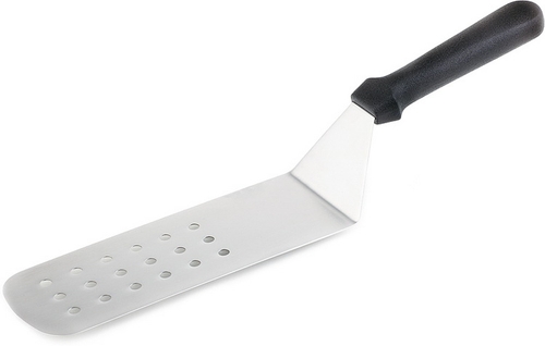 Wender, perforiert 24,5x7,5cm, Länge 37,5cm flexible Edelstahl-Klinge rutschfester Griff aus Polypropylen, schwarz