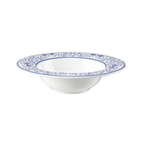 Seltmann Gourmetteller rund 21 cm, rund, Form: Savoy, Dekor: 57513 Grand Blue, hohe Kantenschlagfestigkeit, Made in Germany