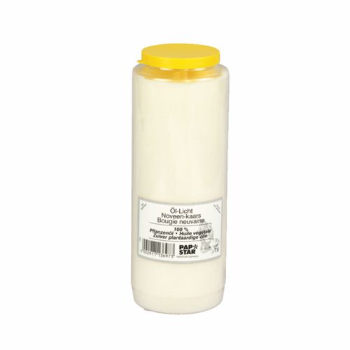 Öl-Licht T9, 100% Pflanzenfett Ø 6,7 cm · 18 cm transparente Hülle von PAPSTAR