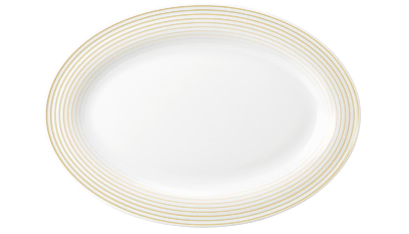 Seltmann Platte oval 25 cm, Form: Blues, Dekor: 57719 Sandbeige