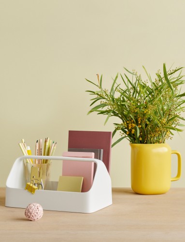 HANDY-BOX Aufbewahrungsbox weiß, Maße: 345 x 225 x 130 mm