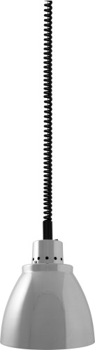 SARO Buffet Wärmelampe Modell ROMEO Made in Europe - Material: (Lampenschirm) Leichtmetall, Chrom - Spiralkabel: 1,55 m - 1 Infrarot-Lampe,