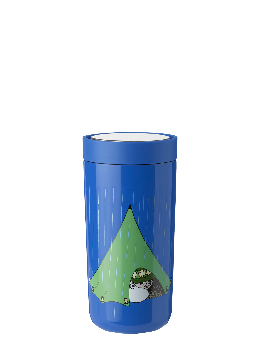 To Go Click Thermobecher 0.4 l. Moomin camping - Maße: 8,2 x 8,2 x 17 cm - von Stelton