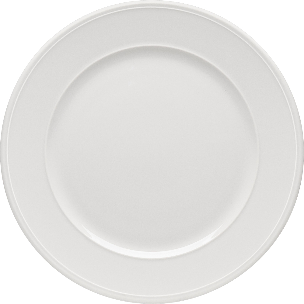 Bauscher Teller flach COME4TABLE, mit Fahne, Durchmesser: 320 mm, Höhe: 28 mm, uni weiss.