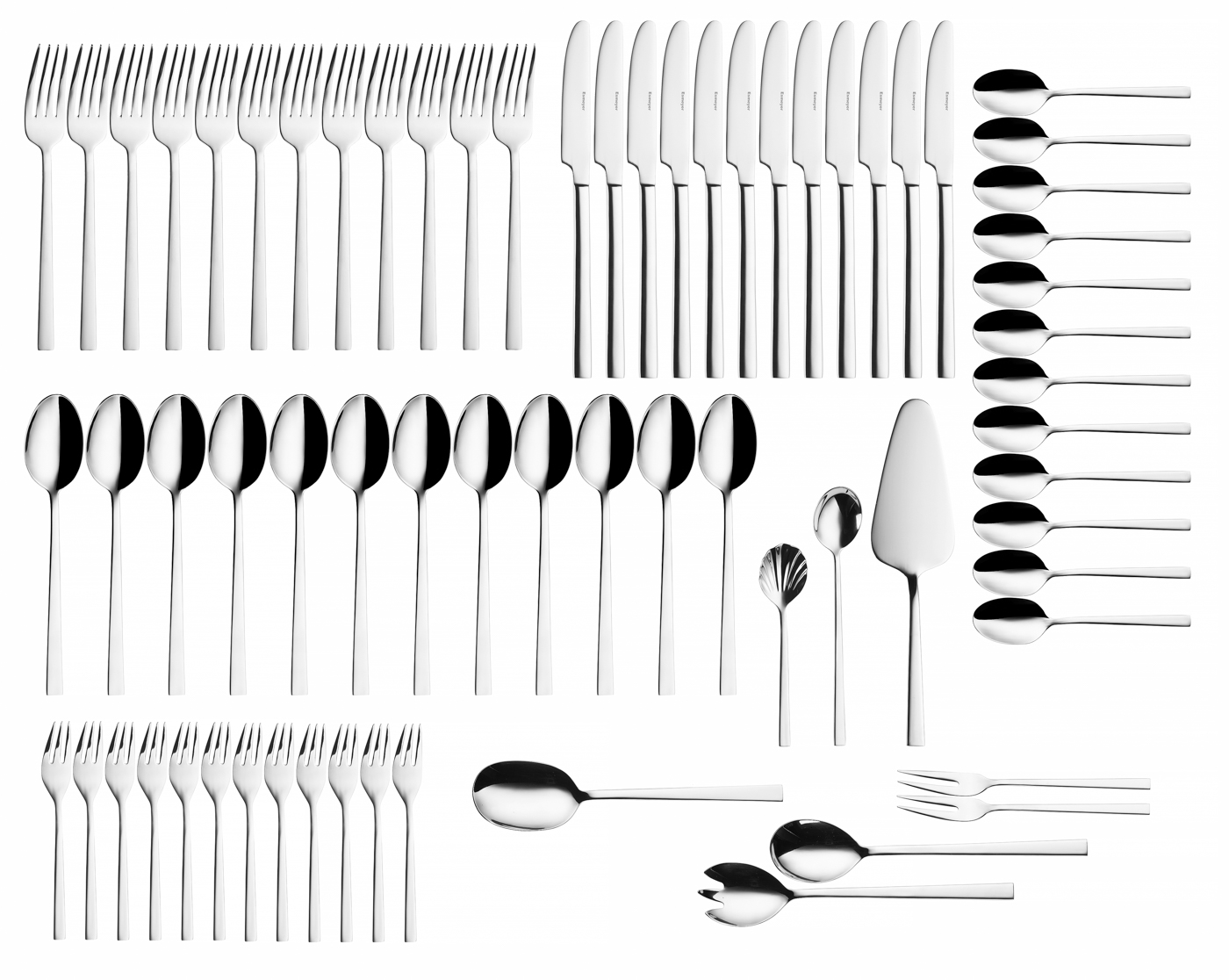 68-teiliges Besteck MELINA, Edelstahl poliert