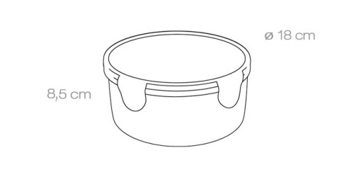 Dose FRESHBOX 1.5 l, rund
