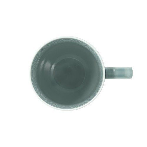 Seltmann Becher mit Henkel 0,35 l mit Relief, rund mit Relief, Form: Beat, weiss Arktisblau, hohe Kantenschlagfestigkeit, Made in Germany