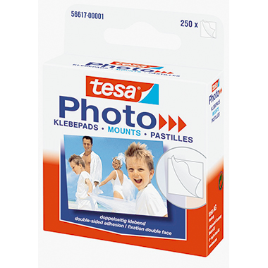 tesa® Klebepad Photo® 12 x 13 mm (B x L) Klebemasse lösungsmittelfrei weiß 250 St./Pack.