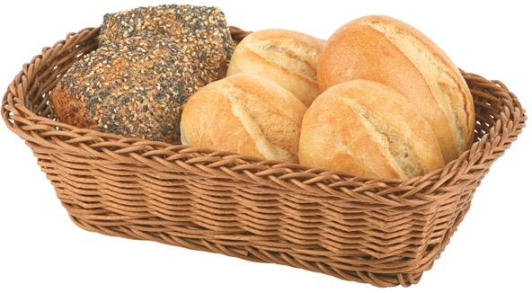 Tisch- und Buffetkorb, eckig 31,5 x 22 cm, H: 8,5 cm Polypropylen, hellbeige -ECONOMIC- spülmaschinengeeignet bruchsicher