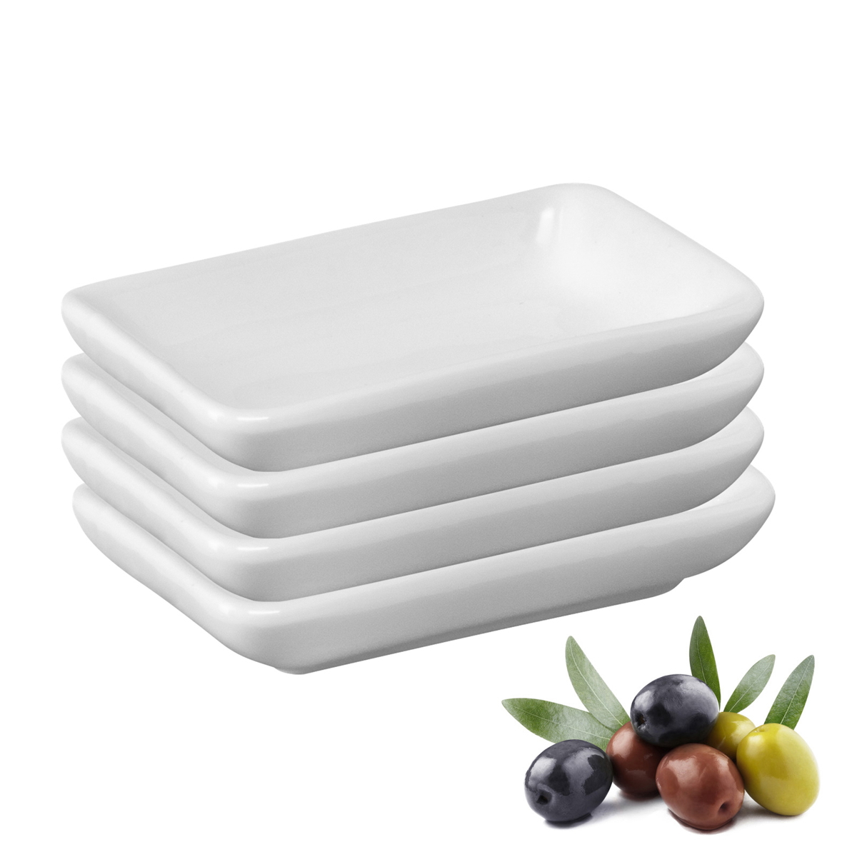 4 Keramikschälchen »Tapas + Friends«, rechteckig, 7,8 x 5 x 1,5 cm