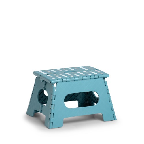 Klapphocker, Kunststoff, eisblau. Länge: 350 mm. Breite: 280 mm. Höhe: 220 mm