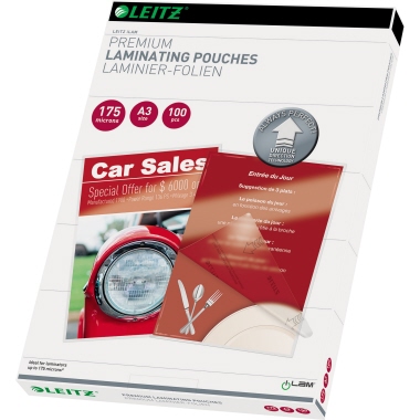 Leitz Laminierfolie iLAM DIN A3 175µm glänzend 100 St./Pack.