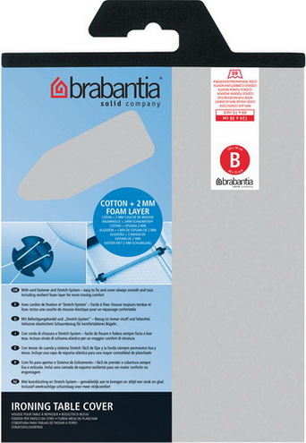 Brabantia Bügeltischbezüge 124x38 Silikonbezug mit Schaumstoff Silver