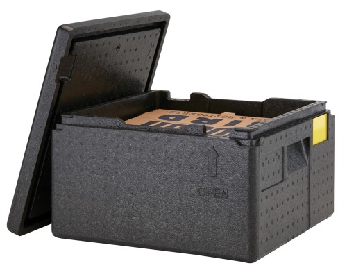 Cam GoBox Toplader Pizza Transportbox EPPZ35175, Höhe 17,5 cm - 4 Pizzen 33 x 33 X 4 cm von Cambro