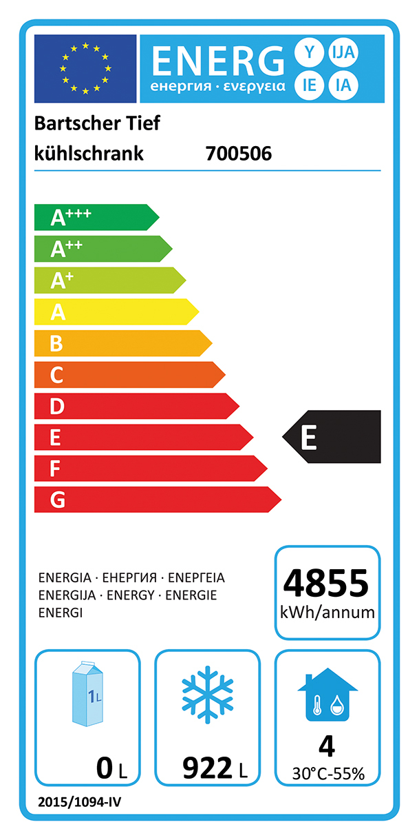 Bartscher Tiefkühlschrank 1400 GN211 | Breite Zwischenablage: 530 mm | Maße: 132 x 85,5 x 2050 cm. Gewicht: 191 kg
