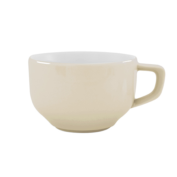 Obertasse 0,26 l - Form: Baristar - Dekor 68567, creme - aus Porzellan. Hersteller: Eschenbach., "Made in Germany".