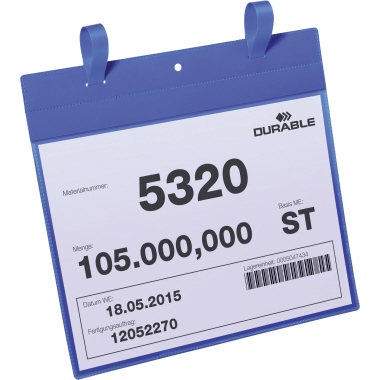 DURABLE Sichttasche DIN A4 quer Polypropylen blau 50 St./Pack.