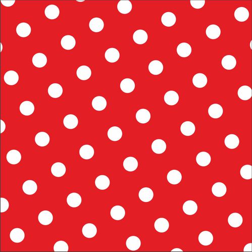 30 Servietten, 3-lagig 1/4-Falz 33 cm x 33 cm rot "Dots" von PAPSTAR