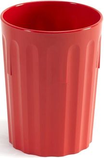 Roltex Trinkbecher mit Rillen und 250 ml Füllvermögen, rot