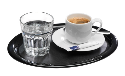 Serviertablett -KAFFEEHAUS- 26 x 20 cm, H: 1,5 cm Melamin, schwarz designed by CULTURE FORM