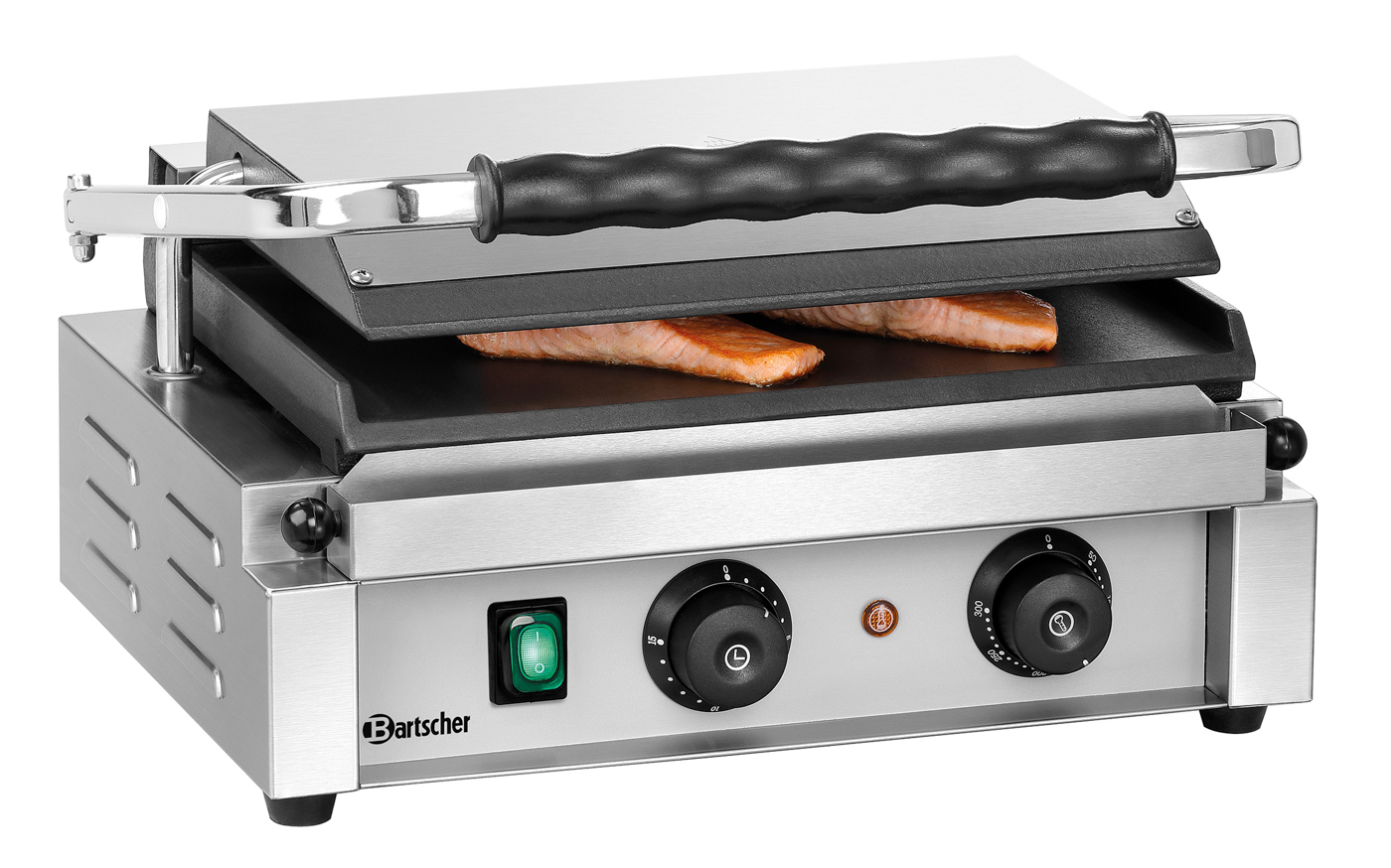 Bartscher Kontaktgrill "Panini-T" 1G |Programmierung: - | Maße: 41 x 40 x 20,0 cm.Gewicht: 18 kg