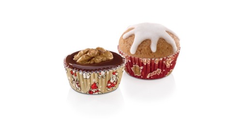 Muffin-Minikörbchen DELÍCIA ø 4 cm, 100 St., Weihnachtsmotive