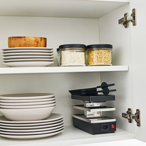 TEFAL PLUG & SHARE Raclette-Grill RE2308 [kompakt; 2 Pfännchen + Grillplatte; Ein-/Ausschalter; erweiterbar auf 5 Geräte/10