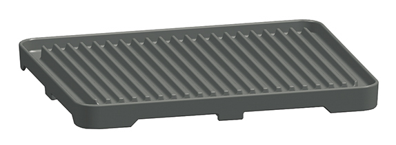 Bartscher Grillplatte 700-R | Mit Saftrinne: Ja |Maße: 57,5 x 37,5 x 3,8 cm. Gewicht: 24,1 kg