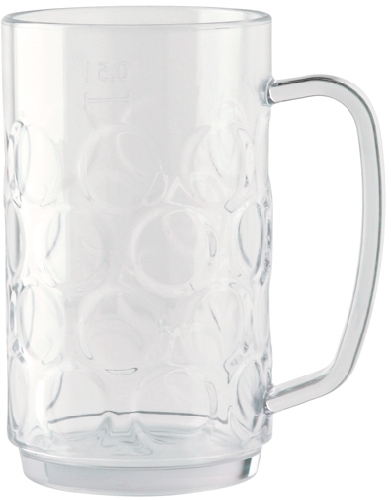 WACA Bierseidel 0,5 l schwere Qualität, glasklar und bruchfest, Farbe: glasklar