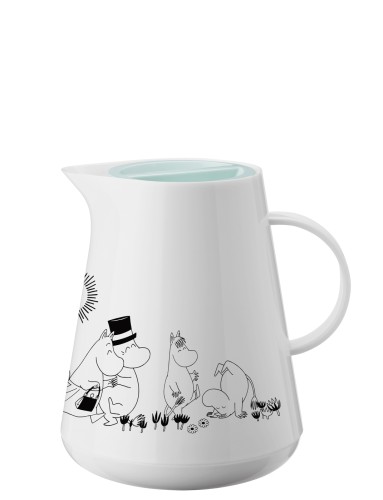 HOTTIE Isolierkanne 1 l. weiß / grün, Maße: 90 x 90 x 320 mm