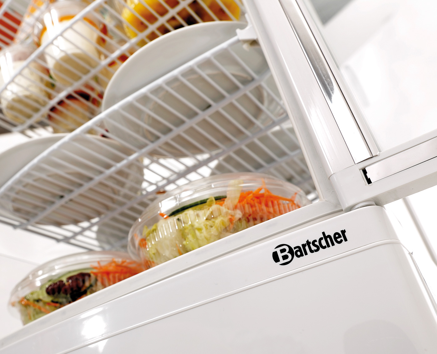 Bartscher Mini-Kühlvitrine 86L | Art derVerglasung: Doppel-Verglasung | Maße: 42,5 x 43,5x 98,0 cm. Gewicht: 36,5 kg