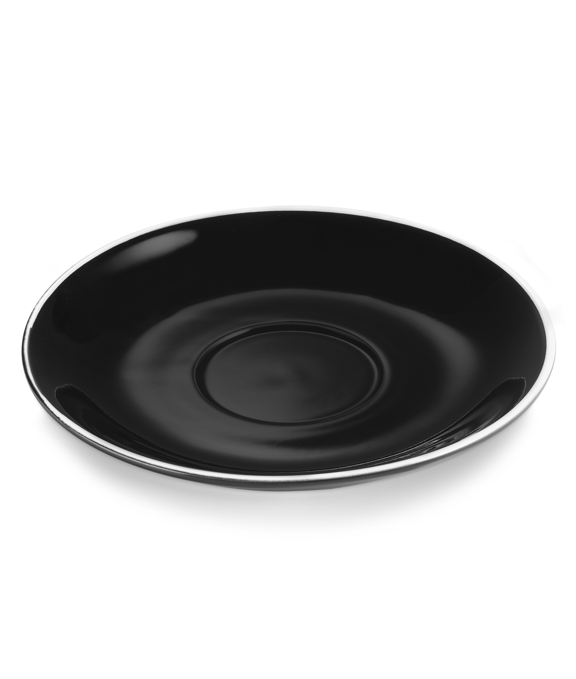 Caffè Latte Untertasse Italia Black für 4998 035, Porzellan Caffè Latte Untertasse für 4998 035