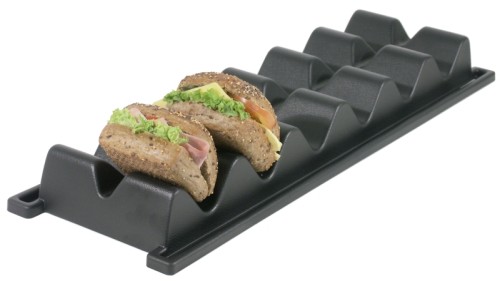 Snackablage mit 6 Fächern, aus schwarzem Polystryol