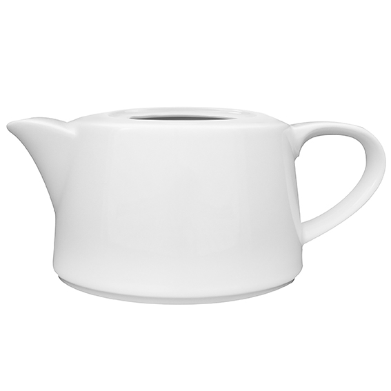 Teekanne Unterteil 0,40 l - Form: Primavera -, weiss - aus Porzellan. Hersteller: Eschenbach., "Made in Germany".