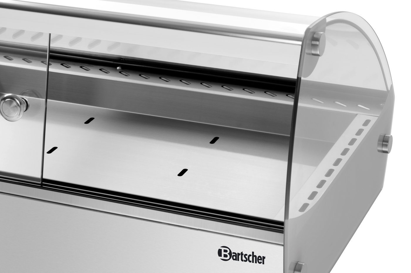 Bartscher Heiße Aufsatzvitrine R4 4 x 1/3 GN |Temperaturbereich von: 30 °C | Maße: 77,5 x 42 x33,5 cm. Gewicht: 16,2 kg