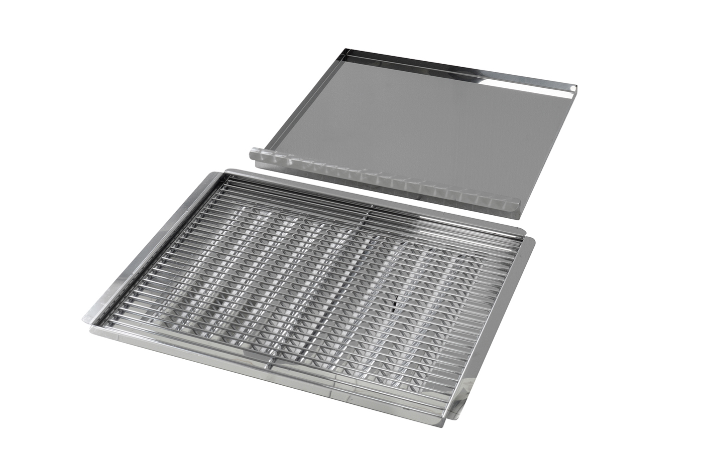 Bartscher Grillrost-Set TB1100 | Set bestehendaus: 1 Grillrost, Stahl, verchromt ,1Flammenabdeckung | Maße: 65,5 x 52,5 x 5,5 cm.