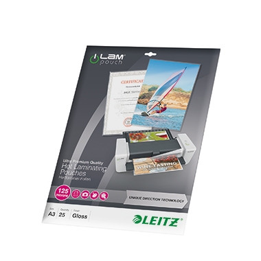 Leitz Laminierfolie iLAM DIN A3 125µm glänzend 25 St./Pack.