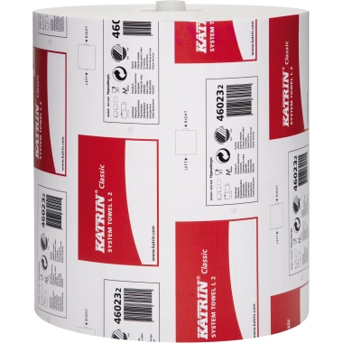 Katrin Handtuchrolle Classic System towel L 2 21 cm x 200 m (B x L) Tissue weiß 6 Rl./Pack.