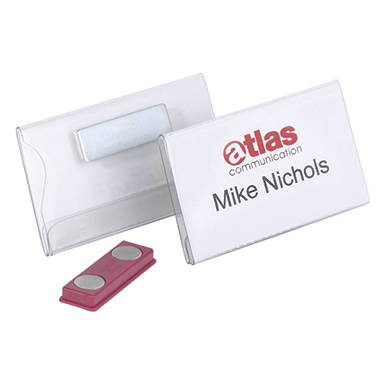 DURABLE Namensschild 75 x 40 mm (B x H) Magnet transparent 25 St./Pack.