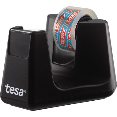 tesa® Tischabroller ecoLogo® Smart 19 mm x 33 m (B x L) inkl. 1 Rolle tesafilm® kristall-klar, 15 mm x 10 m (B x L) schwarz