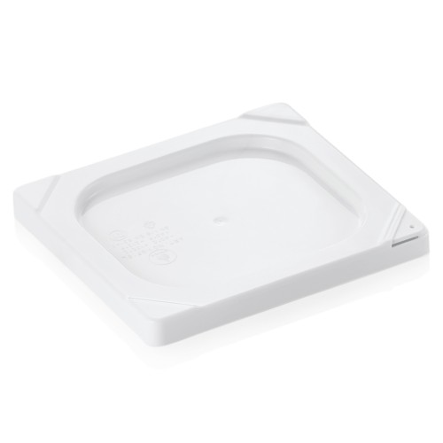 GN 1/6 Deckel, BPA frei, Deckel fest schließend, Behälter und Deckel können mit HACCP Clips farbig markiert werden, mit Skalierung.