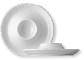 Eierbecher mit Ablage Form AMBIENTE - uni weiß