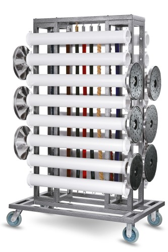 Transportwagen. pulverbeschichteter Stahl. für Abgrenzungspfosten bis Ø 10 cm, 2
