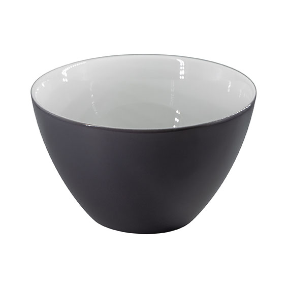Schüssel 21 cm - Form: Table Selection - Dekor, 79934 anthrazit - aus Porzellan. Hersteller:, Eschenbach. "Made in Germany".