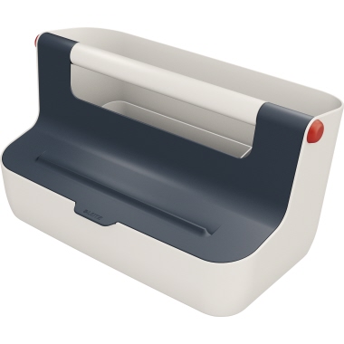 Leitz Aufbewahrungsbox Cosy 21,4 x 19,6 x 36,7 cm (B x H x T) DIN A4 ABS Kunststoff grau/hellgrau
