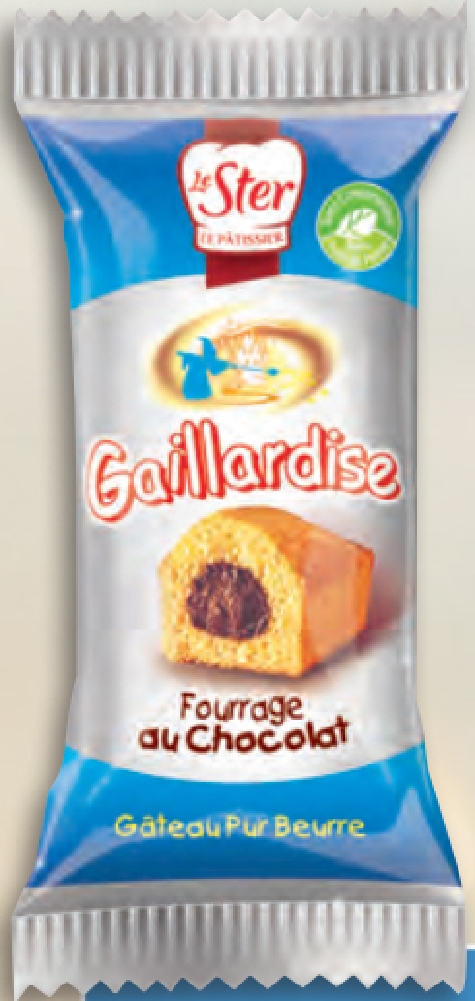 Französischer Mini-Butterkuchen Schoko "LeSter", 130 Stück, jedes Miniküchlein hygienisch einzeln verpackt, je 30g. Mit süßer Schokocremefüllung.