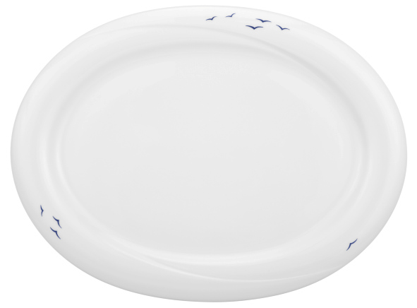 Seltmann Platte oval 35 cm, Form: Laguna, Dekor: 33374 Blaue Möwen