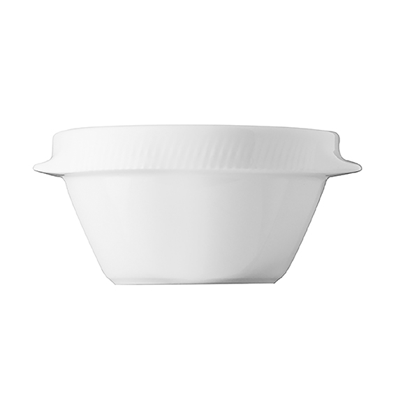 Suppenschale 0,40 l mit 2 Griffen - Form: Swing, Time GV - weiss - aus Porzellan. Hersteller:, Eschenbach. "Made in Germany".