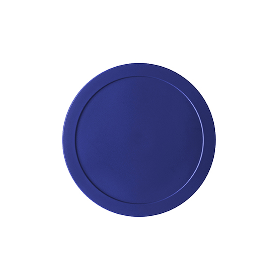 Kunststoffdeckel rund 12,8 cm - blau - Form: System. Hersteller: Eschenbach. "Made in Germany".