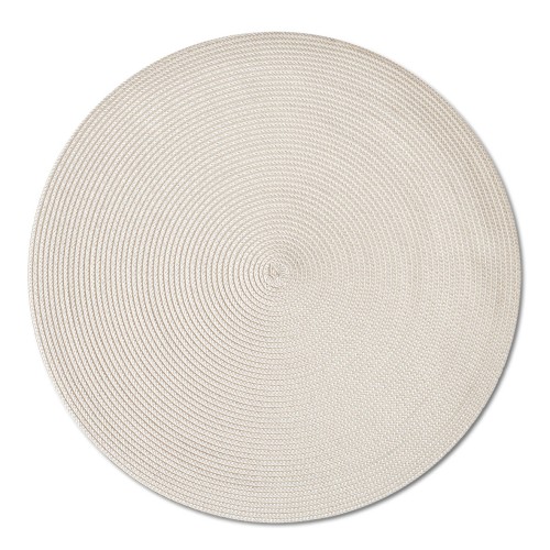 Platzset, PP, Ø38 cm. Farbe: creme.. Dieses Platzset in hellem Creme kommen besonders gut auf Tischen mit dunklen Oberflächen zur Geltung.
